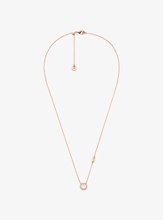 Michael Kors Round Stone Pendant Necklace