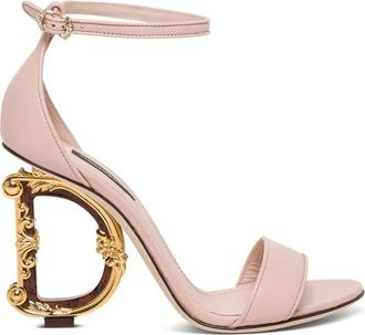 Dolce & Gabbana Hoge hakken leren sandalen - Dames - Sandalen met hakken - Roze - 39 1/2 EU - Schoenen