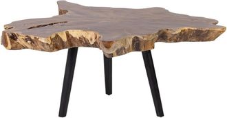 Moycor Mesa centro irregular madera de teca bicolor