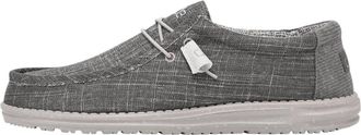 Hey Dude Mens Wally Crosshatch Shoe In Ash