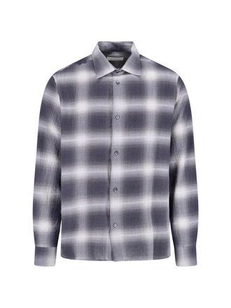 Berner K&uuml;hl Grey Plaid Classic Collar Cotton Shirt