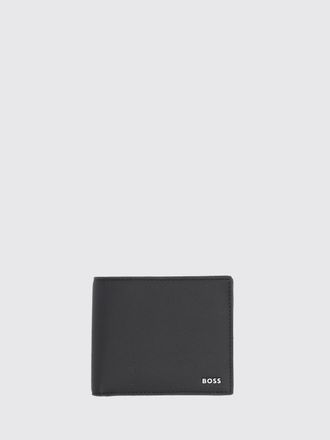 HUGO BOSS Jace Leather Bifold Wallet with Metallic Logo