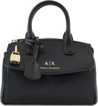 A|X Armani Exchange Borsa tote con stampa - Nero