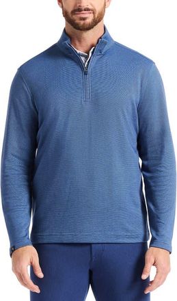 Robert Graham Troland Quarter Zip Top in Medieval Blue at Nordstrom, Size Xxx-Large