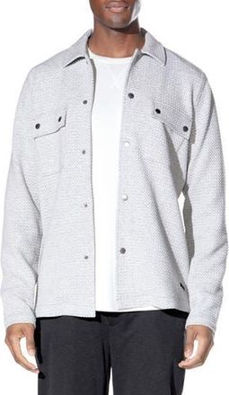 Civil Society Relaxed Fit Knit Shirt Jacket in Heather Light Gray at Nordstrom Rack, Size Small