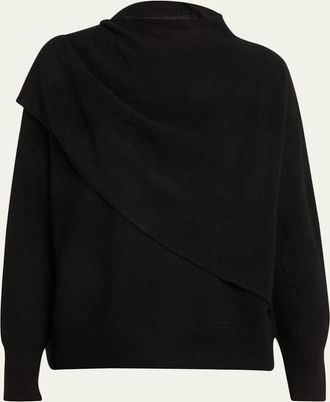 Vince Cashmere-Blend Draped Sweater