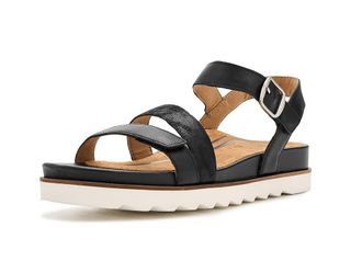 Aetrex Cass Platform Sandals Womens Dress Sandals Black : EU 41 (US Womens 10-10.5) M (B), Leather