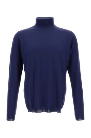 Goes Botanical Long-Sleeve Turtleneck Sweater In Extra Fine Merino Wool