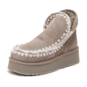 Mou Winter Boots, female, Gray, Size: 10 US Mini Eskimo Platform Boot