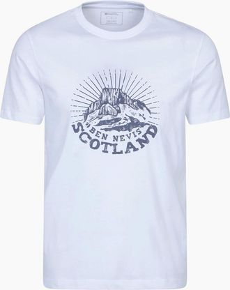 Mountain Warehouse Mens Mountain Warehouse Mens Ben Nevis Scotland Short-Sleeved T-Shirt - White - Size: 40