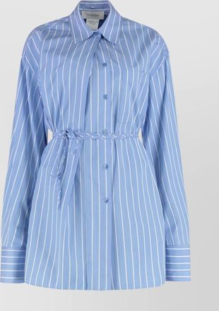 Sportmax striped shirt with collar and waist tie