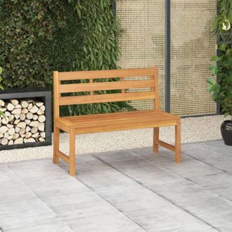 vidaXL Garden Bench 114 cm Solid Teak Wood vidaXL