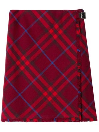 Burberry Kilt con motivo tartan - Rosso