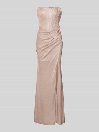 Unique Abendkleid mit Glitzer-Mesh in Rose, Gr&ouml;&szlig;e 40