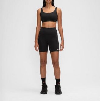 New Balance Womens NB Harmony Yoga Bra in Black Poly Knit
