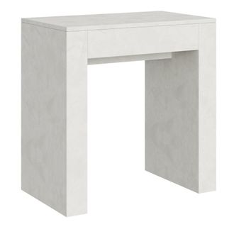 Itamoby Consola extensible 78x47/299 cm efecto madera blanco espatulado