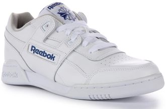 Reebok Mens Workout Plus Shoes, White Royal Blue, 5.5 UK