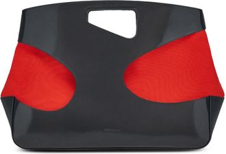 Ferragamo cut-out top handle bag - men - CALFSKIN/Fabric - One Size - Black