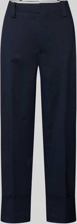 Stefanel Hose mit fixiertem Aufschlag Modell PANTALONE in Dunkelblau, Gr&ouml;&szlig;e 34