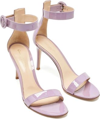 Gianvito Rossi Patent leather ankle strap sandal - Pink