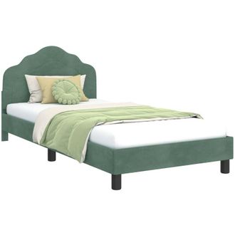 vidaXL Struttura letto bambini con testata Verde Mare 90 x 190 cm vidaXL