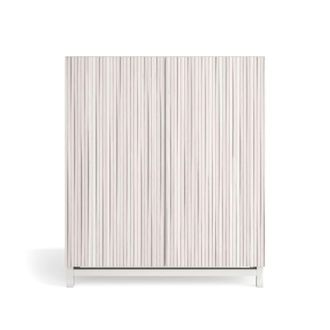 HERDASA Zapatero melamina blanco puertas impresi&oacute;n vallado blanco 112x90x27cm