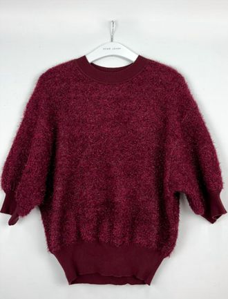 Dear John Denim Womens Maleni Crewneck Sweater In Cherry Laquer