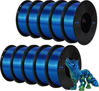 OEM Filamento Para Impresora 3d, Pla Sedoso De 10 Kg, Alto Rendimiento, Amarillo, Verde Y Azul