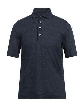 Tシャツ・カットソー ERMENEGILDO ZEGNA Men Polo Shirts RE8C90A C10412 Blue Z Zegna - Contrast-Tipped Logo-Appliquéd TECHMERINO Wool