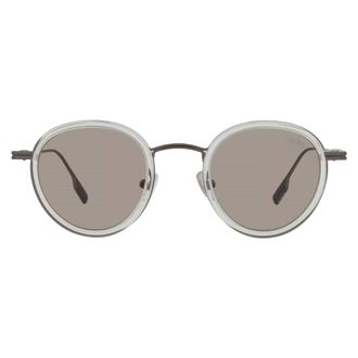 Ermenegildo Zegna Brown Round Mens Sunglasses EZ0276 39E 46