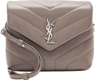 Saint Laurent Beige Matelasse Calfskin Monogram Loulou Toy Crossbody (Authentic Pre-Loved)