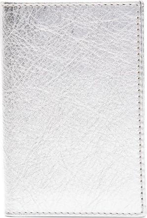 Comme Des Garçons logo-debossed metallic wallet - women - Calf Leather - One Size - Silver