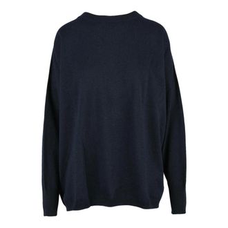 Fabiana Filippi Round-neck Knitwear, female, Blue, L, Pullover Girocollo Lam&egrave;