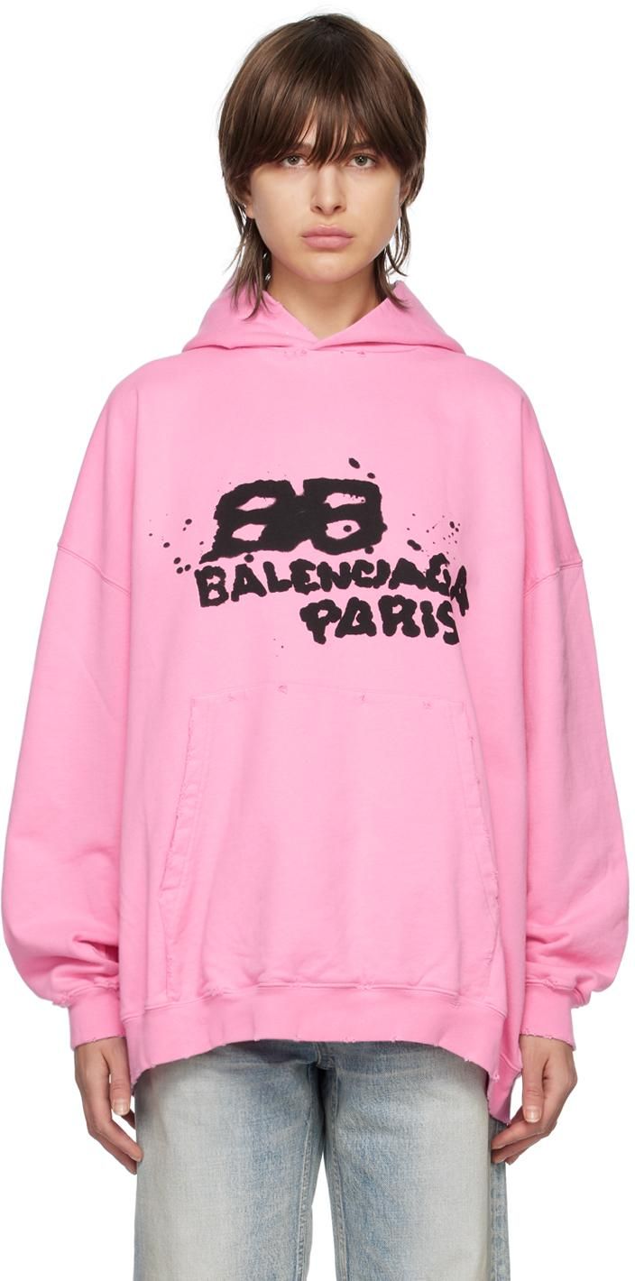Balenciaga pink sweater women's hot sale