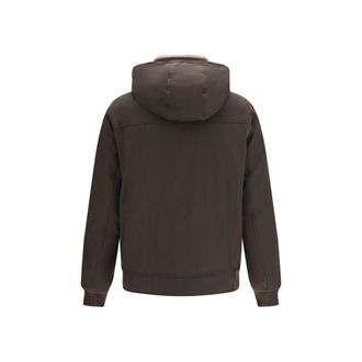 Brunello Cucinelli Nylon Shell with Goose Down Down Jacket - Brown