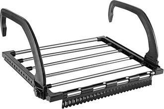 OEM Secador Para Radiador - Acero Inoxidable - Para Radiador Y Balcon - Plegable - 32 X 40 Cm - Negro - 1 Unidad