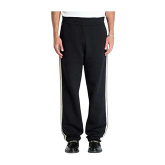 Palm Angels Heren, Broeken, Zwart, Maat: XL Katoen