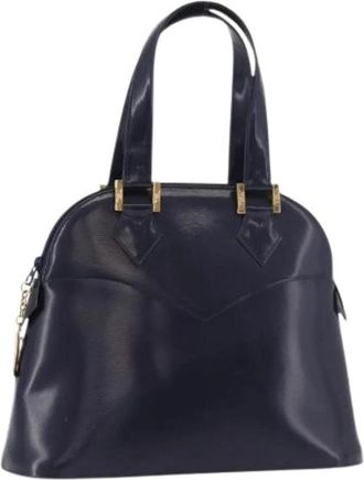 Saint Laurent Pre-owned Hand Bag - Dames - Vintage Handtas - Blauw - ONE Size - Leer - Vintage