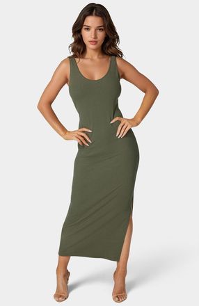 Bebe WomenS V-Neck Tank Rib Maxi Dress