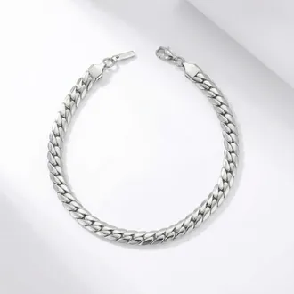 Pompeii3 Jean 8mm Anklet Silver Plated 10 Length