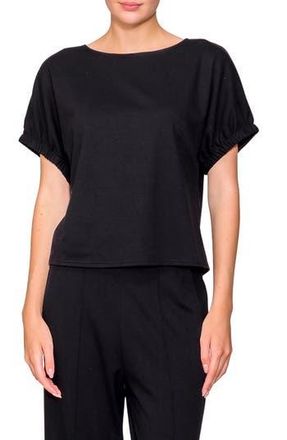 Melloday Puff Sleeve Knit Top in Black at Nordstrom Rack, Size X-Small
