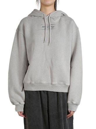 Alexander Wang logo-embroidered hoodie - Grijs