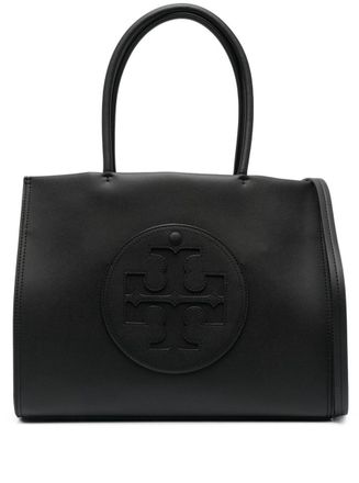 Tory Burch Ella Black Tote Bag In Eco-Leather Woman