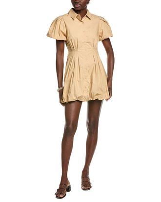 English Factory Button-Down Bubble Mini Dress