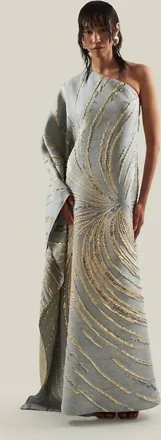 Taller Marmo One-Shoulder Cannes Dress In Gold