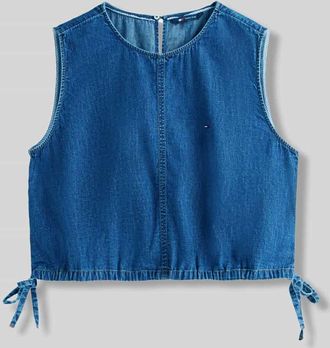 Tommy Jeans Relaxed Fit Denim Blusentop aus reinem Baumwolle in Jeansblau, Gr&ouml;&szlig;e XL