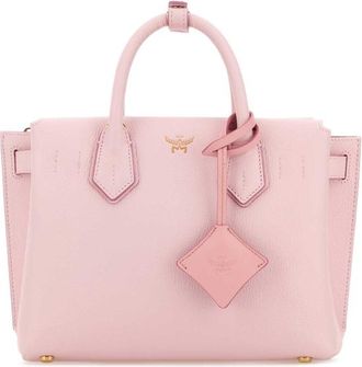 MCM Mcm Light Pink Leather Small Milla Handbag
