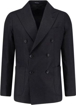 Tagliatore Blazer - Heren - Blazers - Blauw - L - Leer - Jassen