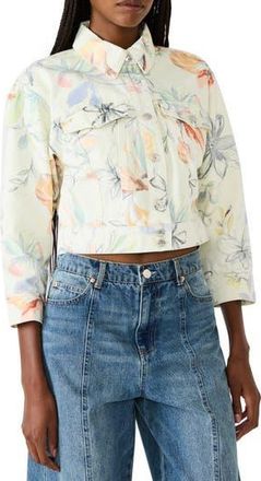 Steve Madden Raleigh Nonstretch Denim Jacket in Vintage Ivory at Nordstrom Rack, Size X-Small