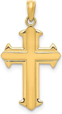Diamond2Deal 14k Yellow Gold Passion Cross Pendant